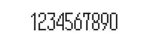 5×12数字点阵字体 ddN512AB0807