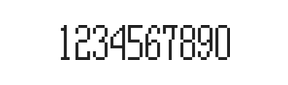 5×12数字点阵字体 ddN512AB0822
