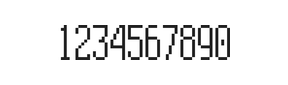 5×12数字点阵字体 ddN512AB0823