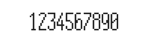 5×12数字点阵字体 ddN512AB0829