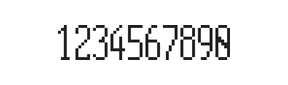 5×12数字点阵字体 ddN512AB0834