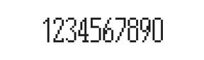 5×12数字点阵字体 ddN512AB0835