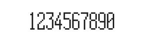 5×12数字点阵字体 ddN512AB0836