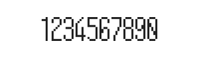 5×12数字点阵字体 ddN512AB0838