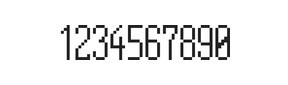 5×12数字点阵字体 ddN512AB0839