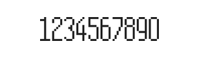 5×12数字点阵字体 ddN512AB0848