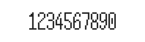 5×12数字点阵字体 ddN512AB0850