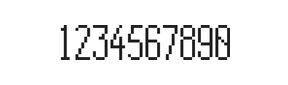 5×12数字点阵字体 ddN512AB0851