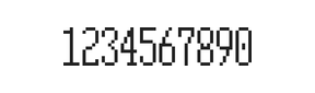 5×12数字点阵字体 ddN512AB0852