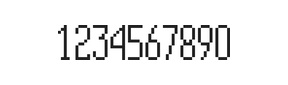 5×12数字点阵字体 ddN512AB0864