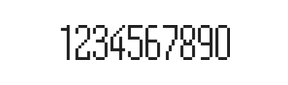 5×12数字点阵字体 ddN512AB0872