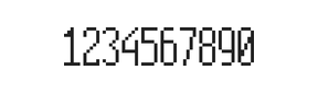 5×12数字点阵字体 ddN512AB0878