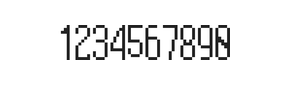 5×12数字点阵字体 ddN512AB0884
