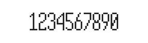 5×12数字点阵字体 ddN512AB0887