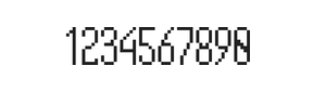 5×12数字点阵字体 ddN512AB0890