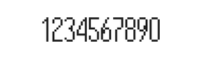 5×12数字点阵字体 ddN512AB0894