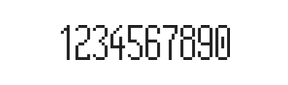 5×12数字点阵字体 ddN512AB0900