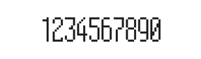5×12数字点阵字体 ddN512AB0904