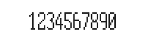 5×12数字点阵字体 ddN512AB0912