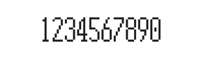 5×12数字点阵字体 ddN512AB0919
