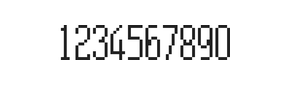 5×12数字点阵字体 ddN512AB0924