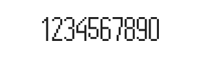 5×12数字点阵字体 ddN512AB0928