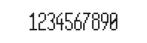 5×12数字点阵字体 ddN512AB0933