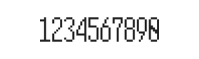 5×12数字点阵字体 ddN512AB0935