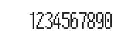 5×12数字点阵字体 ddN512AB0938