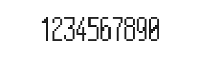 5×12数字点阵字体 ddN512AB0941