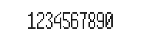 5×12数字点阵字体 ddN512AB0947