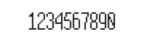 5×12数字点阵字体 ddN512AB0948
