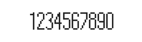 5×12数字点阵字体 ddN512AB0954
