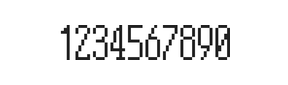 5×12数字点阵字体 ddN512AB0956