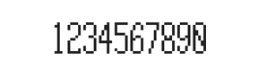 5×12数字点阵字体 ddN512AB0963