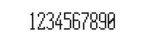 5×12数字点阵字体 ddN512AB0973
