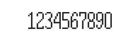 5×12数字点阵字体 ddN512AB0981