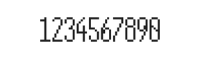 5×12数字点阵字体 ddN512AB0982