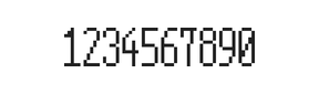 5×12数字点阵字体 ddN512AB0987