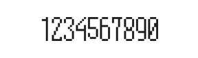 5×12数字点阵字体 ddN512AB0988