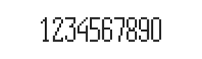 5×12数字点阵字体 ddN512AB0991