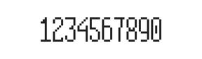 5×12数字点阵字体 ddN512AB0994