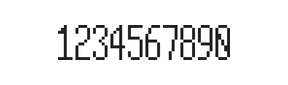 5×12数字点阵字体 ddN512AB0997
