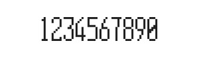 5×12数字点阵字体 ddN512AB1009