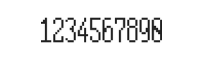 5×12数字点阵字体 ddN512AB1012