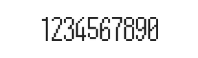 5×12数字点阵字体 ddN512AB1013
