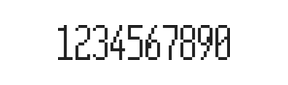 5×12数字点阵字体 ddN512AB1014