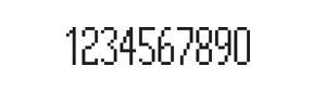 5×12数字点阵字体 ddN512AB1016