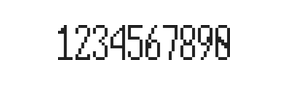 5×12数字点阵字体 ddN512AB1017