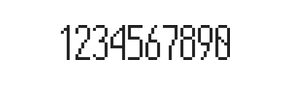 5×12数字点阵字体 ddN512AB1018